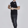 SikSilk - Black White Raglan T-Shirt